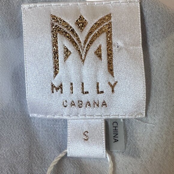 Milly Cabana Mila Modern Geometric Cutout Maxi Dress Black White Size S NWT - Picture 8 of 13